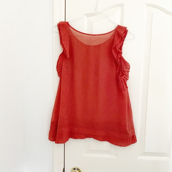 NWT Madewell Eliot Dark Coral Sleeveless Blouse - Picture 4 of 4